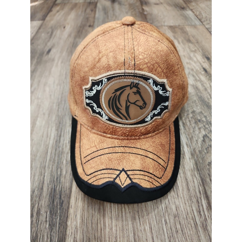 Western Cowboy Hat Trucker Cap Faux Leather Horse Vaquero Charro Equestrian